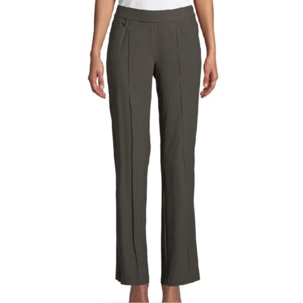 Eileen Fisher Stretch Crepe Bootcut Pull-On Trouser Pants in Rye Women’s Size XS